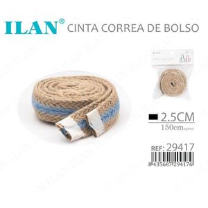 Nastro di juta ILAN 2,5 cm x 150 cm per tracolla borsa - Product Image 3