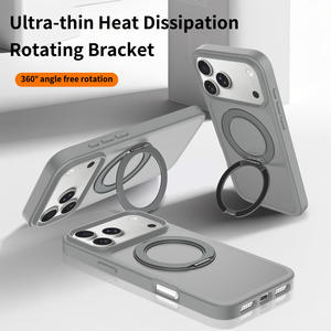 Étui magnétique en TPU mat avec protection à 360° °   Coque de protection antichoc avec support rotatif pour iPhone 16/17 Pro Max - Product Image 6