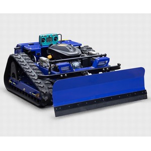 New RC 24V 225CC Tracked Robotic <b>Gasoline</b> Remote Control Lawn Mower w/ Snow Plow - Product Image 1