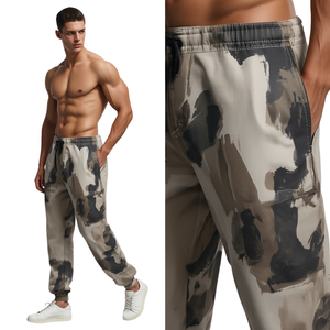 Chaqueta Impermeable para Hombre, 100% Algodón, Estampado de Llamas, Corte Holgado, Estilo Hardshell - Product Image 3
