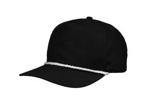 High Quality Structured Rope <b>Cap</b> Custom Logo Golf <b>Baseball</b> Hat 5 Panel Retro 100% Cotton Adjustable Unisex All Season Bulk - Product Image 4