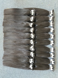 Extensions de cheveux humains vierges Remy soyeux et lisses, super double drawn, double trame, cheveux du Vietnam, 100g - Product Image 1