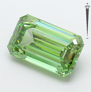 Diamante Cultivado en Laboratorio con Certificación IGI, Corte Esmeralda de 4.41 CT, Color Verde Intenso, Claridad VS1, CVD LG 791626500, Joyería ROYAL GEMS - Product Image 4