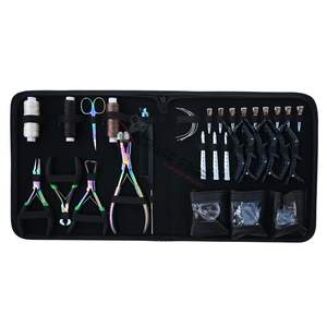 Kit de Extensiones de Cabello: Microperlas, Alicates de Crimpado, Herramienta para Quitar Perlas, Cortador de Queratina, Peine, Hilos para Pelucas, Tijeras, Agujas Curvas, Clips - Product Image 1