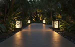 Modern Luxury Outdoor Square Decorative <b>Wall</b> <b>Sconce</b> Courtyard Villa Lamp AC 200V E27 IP65 Stainless Steel Black - Product Image 5