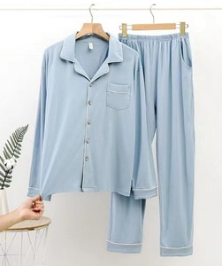 Custom Logo Polyester/Cotton Solid Casual Ultra-soft Long Sleeve Plus Size <b>Set</b> Night Dress <b>for</b> <b>Men</b> <b>Pajamas</b> - Product Image 4