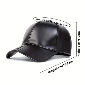 Gorras de Cuero Estilo Urbano Moderno, Gorras de Cuero OEM con Marca Personalizada, Venta al Por Mayor a Granel, Suministro para el Mercado de Ropa de Exportación - Product Image 3