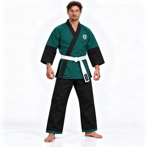 Uniforme d'arts martiaux de style populaire, costume de karaté avec logo personnalisé, kimono de Jiu Jitsu unisexe en polyester/coton, vente chaude - Product Image 1