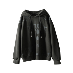 เสื้อฮู้ดพิมพ์ลายพัฟฟ์น้ำหนักเบา เนื้อผ้าฝ้ายผสมนุ่มสบาย เหมาะสำหรับใส่ทำงาน อยู่บ้าน หรือใส่ลำลอง - Product Image 2