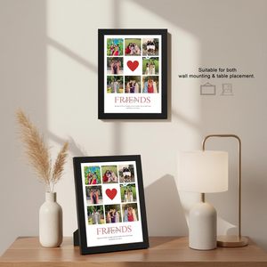 Marco de Fotos Rectangular Vertical Moderno de Madera Sólida Hecho a Mano con Impresión Digital a Todo Color para Exhibición en Pared/Mesa, Diseño Duradero - Product Image 3