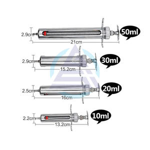 Seringue réutilisable en acier inoxydable, seringue hypodermique vétérinaire pour animaux, seringue pour porcs, bovins, moutons, injecteur, outils vétérinaires, fournitures agricoles - Product Image 3