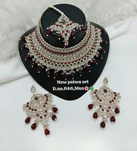 Juego de Joyería Nupcial de Latón Chapado en Oro con Circonitas, Collar Gargantilla, Pendientes Colgantes, Tikka, Regalo de Alta Calidad para Compromiso, Aniversario, Boda - Product Image 1