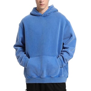 Sudaderas con capucha de lana informales para hombre con capucha de algodón 100% pesado de alta calidad Servicio OEM para la temporada de invierno - Product Image 3