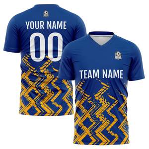 Maillots de football de haute qualité avec impression par sublimation, nom personnalisé, nouveau design, OEM, uniformes de football personnalisés pour hommes et jeunes - Product Image 3