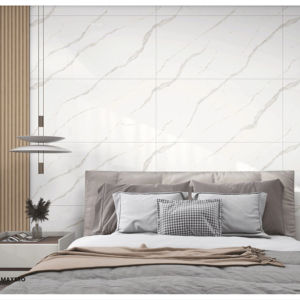 Elegantes azulejos de porcelana brillantes de formato grande 600X1200 para pisos y paredes, ideales para uso interior en hogares y espacios comerciales de alta gama. - Product Image 1