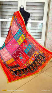 Nuevas Dupattas de Seda Pakistaníes con Bordado a Mano y Espejo, Dupattas Bohemias Coloridas con Bordado a Mano para Ropa de Mujer - Product Image 4