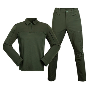 Conjunto de Chaqueta Táctica Profesional de Poliéster Elástico y Pantalones Cargo, Uniforme de Seguridad Directo de Fábrica, Bajo MOQ, Conjunto de Camuflaje - Product Image 1
