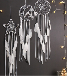Fabriqué pour vous, attrape-rêves blanc pour décoration murale, décoration de la maison, attrape-rêves personnalisé pour décoration murale - Product Image 1