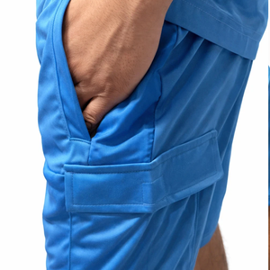 Conjunto Deportivo Informal de Verano para Hombre, 2 Piezas, 100% Algodón, Camiseta y Pantalones Cortos de Felpa - Product Image 5