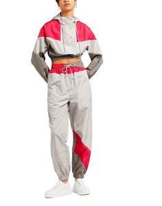 Chándal deportivo informal de retazos personalizado para mujer, chándal de talla grande con bloque de color, ropa de calle, Chaqueta corta, chándal para mujer - Product Image 3