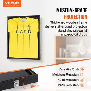 Vetrina Espositiva Grande con Chiusura di Sicurezza per Maglie Sportive 23.3 X 31.2 X 1.5, Protezione UV al 98%, Vetro PC Trasparente per Giocattoli, Statuette e Maglie - Product Image 2