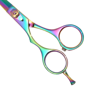 Ciseaux de coiffure professionnels en titane arc-en-ciel, ciseaux de coupe de cheveux en acier inoxydable, OEM ODM, logo personnalisé - Product Image 4