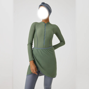 Maillots de bain modestes conçus pour un confort et une couverture optimaux lors de vos sorties à la plage, protection UPF50+, extensibles dans quatre directions, coupe ajustée, respectueux de l'environnement - Product Image 2