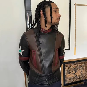 Blouson Moto Homme en Daim de Qualité Supérieure 2026, Décontracté, Printemps, Réversible, Col Montant, Imperméable, à Capuche, Teint en Pièce - Product Image 3