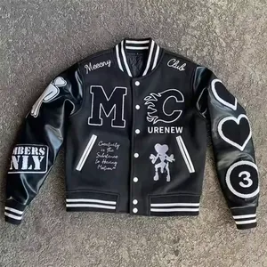 Letterman Varsity <b>Jackets</b> Custom College Baseball <b>Jacket</b> Front Logo <b>Waterproof</b> Reversible <b>Winter</b> Wool/Polyester Eco-Friendly - Product Image 5