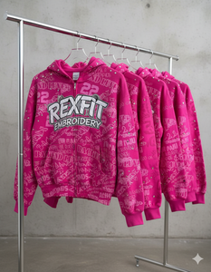 เสื้อฮู้ดดี้สกรีนลายทั้งตัว ผู้ผลิตชั้นนำ คุณภาพเยี่ยม ปักลายอย่างดี ทรงไหล่ตก รุ่นใหม่ล่าสุด เสื้อฮู้ดดี้แบบมีซิป - Product Image 1