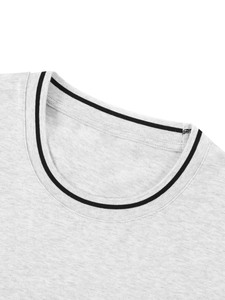 Camiseta Unisex Oversize de Cuello Redondo con Textura Slub, Ajuste Relajado, Ribetes en Contraste, Estilo Urbano de Alto Gramaje, Hombro Caído Premium - Product Image 6