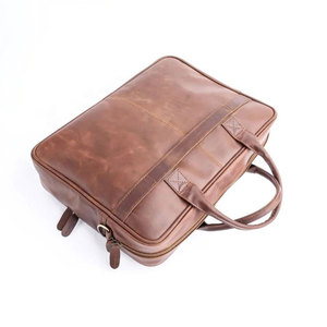 New Arrival Design <b>Laptop</b> Genuine Leather Unisex Soft Leather Large Zipper Computer Bag Fashion Business <b>Laptop</b> <b>Backpack</b> - Product Image 6