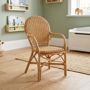 Nouvelle chaise de bistrot moderne et minimaliste en rotin brun naturel, fauteuil pour café français, restaurant, terrasse, mobilier d'extérieur - Product Image 4