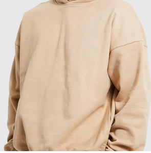 ชุดเซ็ตฮู้ดดี้โอเวอร์ไซส์ผู้ชาย สีพื้น ชุดลำลองสไตล์สตรีทแวร์เรียบง่าย ชุดสองชิ้น รับสกรีนโลโก้ - Product Image 5