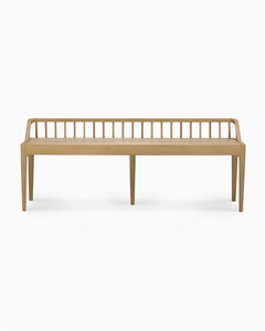 Banco Moderno de Madera de Teca Sólida Ecológico para Exteriores con Respaldo de Listones Resistente al Agua y Duradero para Patio, Jardín, Terraza y Parque - Product Image 1