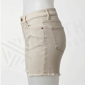 Shorts de Mezclilla de Cintura Alta para Mujer, Jeans de Algodón Casuales con Bolsillos Desgarrados, Estilo Personalizado, Ropa de Moda de Verano para Damas - Product Image 3