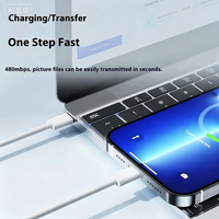 Câble de charge haute vitesse Type C vers Type C pour téléphone portable, ordinateur portable, appareil photo - Matériau TPE blanc, modèle CC001