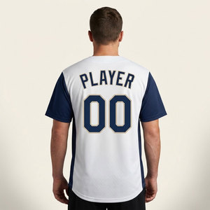 Fabricant de maillots de baseball personnalisés, maillots d'entraînement et de pratique, respirants, 100% polyester mesh - Product Image 2