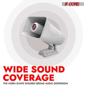 Haut-parleur de sonorisation 5 cœurs 6 pouces PA 200W, 4 pièces, type corne de bœuf, audio puissant 8 Ohm, toutes conditions météorologiques, intérieur/extérieur - Product Image 6