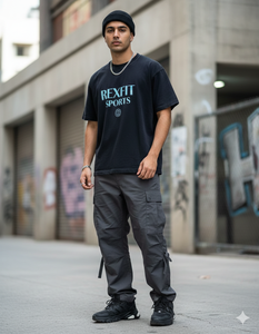 Camiseta Deportiva Rexfit de Gran Tamaño, Lisa, para Impresión Personalizada, Estilo Vintage, Lavado Ácido, Desgastada, Estilo Urbano - Product Image 2