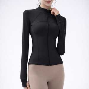 Zip-up Slim Fit Workout Athletic <b>Jacket</b> Women's Cottony-Soft 4-Way Stretch Lightweight Running Seamless Plus Size <b>Yoga</b> <b>Jacket</b> - Product Image 4