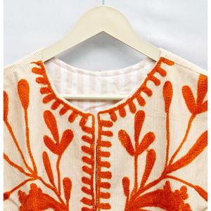 Women Hand Embroidered 100% Cotton Eco-Friendly Breathable Vest <b>Sleeveless</b> Floral O Neck Top Spring Casual Short Jacket - Product Image 4