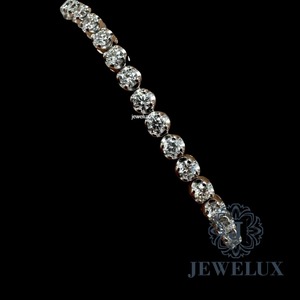 Pulsera de Tenis de Moissanita de Moda Más Vendida, Bañada en Oro Blanco, para Fiestas y Bodas, Joyería a Precio Asequible - Product Image 1