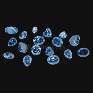 Diamante de Laboratorio Azul Brillante Redondo, Certificado, OEM ODM, para Producción y Exportación de Joyería Personalizada - Product Image 2