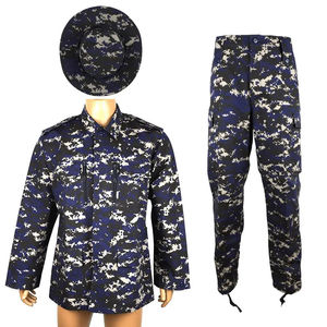 Custom Dark Blue <b>Camouflage</b> Uniform Training Workwear Suit for Men and Women Durable Outdoor Field Apparel Breathable Tactical - Product Image 1