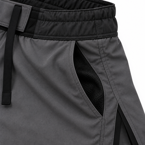 Shorts d'entraînement MMA pour hommes, taille mi-haute, motif uni, tissu tissé, séchage rapide, respirant, taille élastique, logo personnalisé - Product Image 6