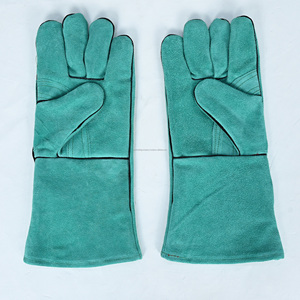Gants de soudage de 14 pouces paume renforcée gants de sécurité en cuir fendu résistant à la chaleur pour le travail industriel vente en gros directe d'usine - Product Image 4