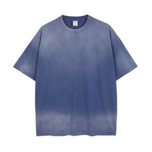 เสื้อยืดคอกลมแขนสั้นทรงโอเวอร์ไซส์สำหรับผู้ชาย ผ้าฝ้าย 240 กรัม เป็นมิตรต่อสิ่งแวดล้อม พิมพ์โลโก้ด้านหน้า สีพื้น ผ้าถัก ระบายอากาศได้ดี ใส่สบาย - Product Image 2