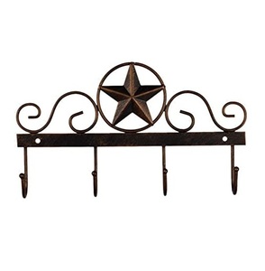 Crochet mural en fer rustique artisanal, style vintage, robuste, pour vêtements, chapeaux, clés - Product Image 5