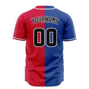 Camisetas de Béisbol Unisex con Estampado Digital Personalizadas, Transpirables, 100% Poliéster, de Secado Rápido, Manga Corta, Cuello en V, para Todas las Temporadas - Product Image 3